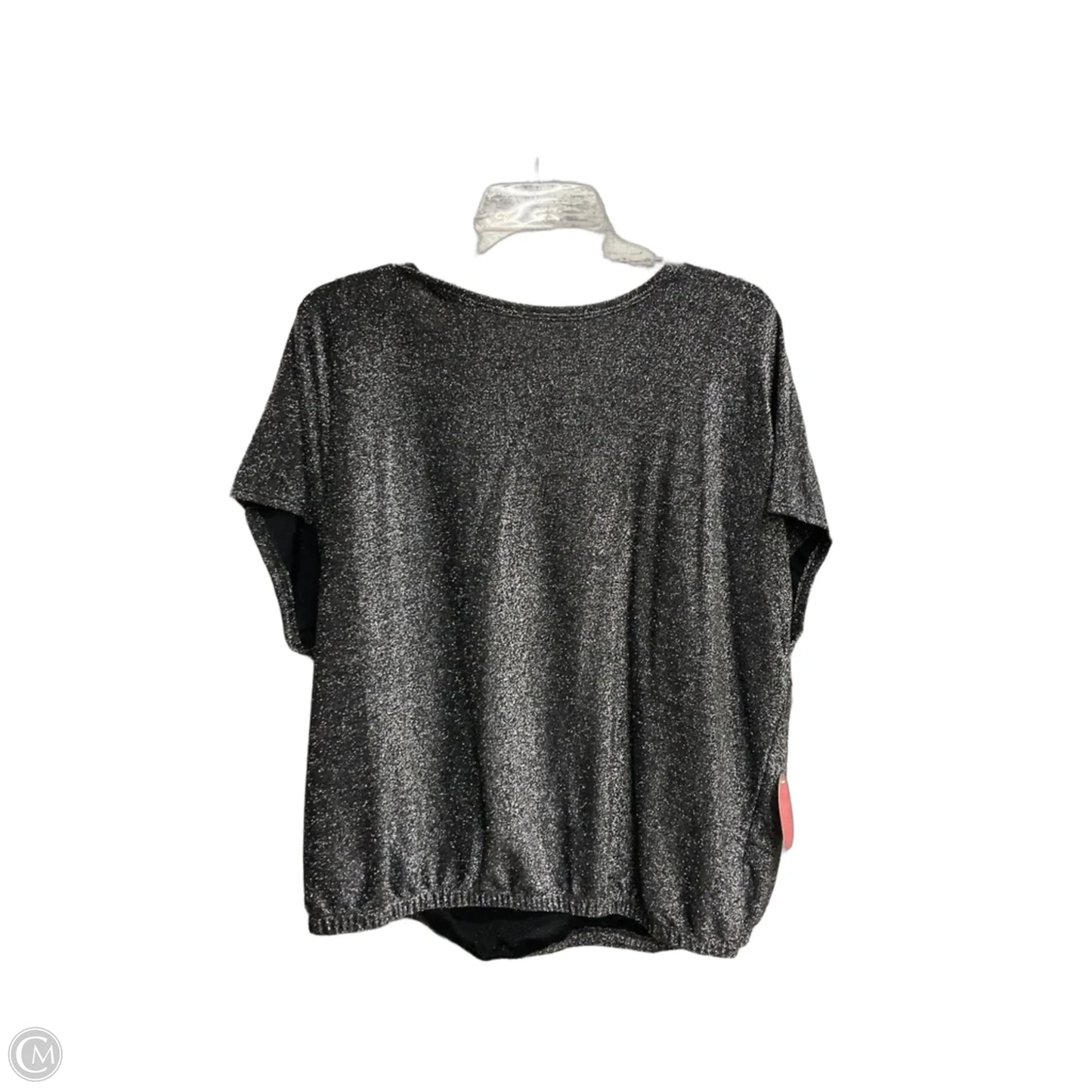 Top Short Sleeve By Arula In Silver, Size: 2x