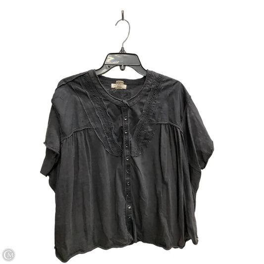 Top Short Sleeve By Clothes Mentor In Grey, Size: 1x