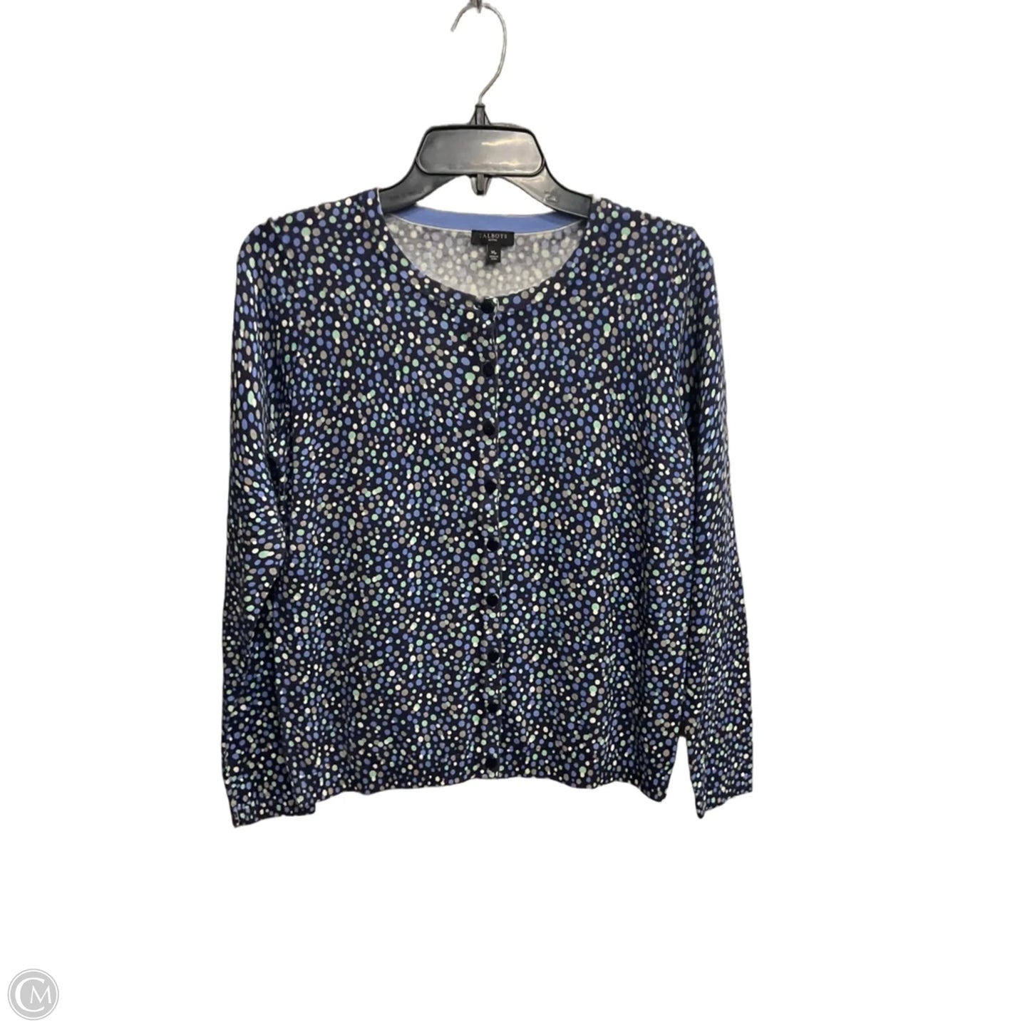 Cardigan By Talbots In Polkadot Pattern, Size: Mp