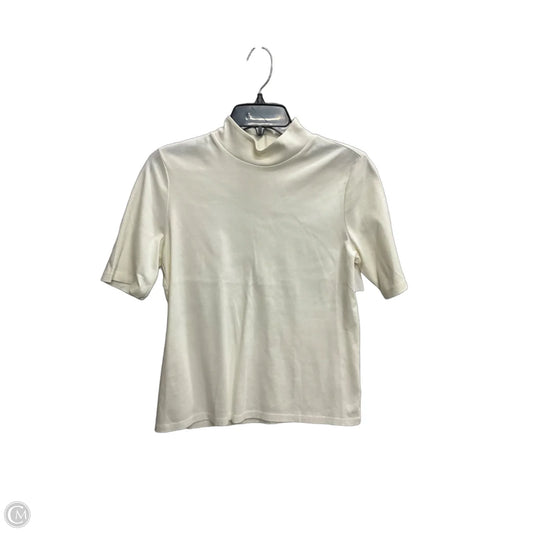 Top Short Sleeve By Talbots In Cream, Size: S