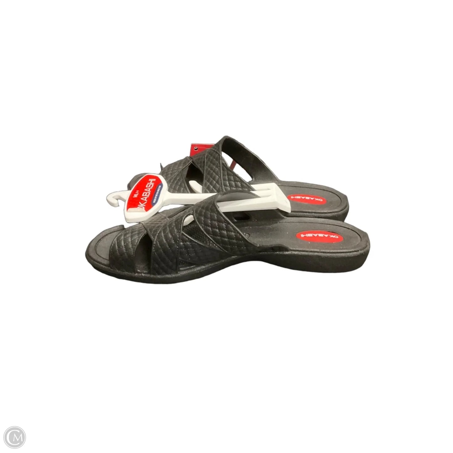 Sandals Flats By Clothes Mentor In Black, Size: 8