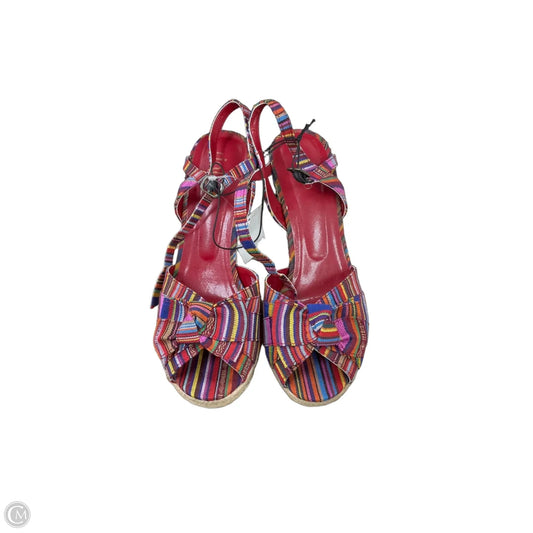 Sandals Heels Wedge By Rialto In Red, Size: 9