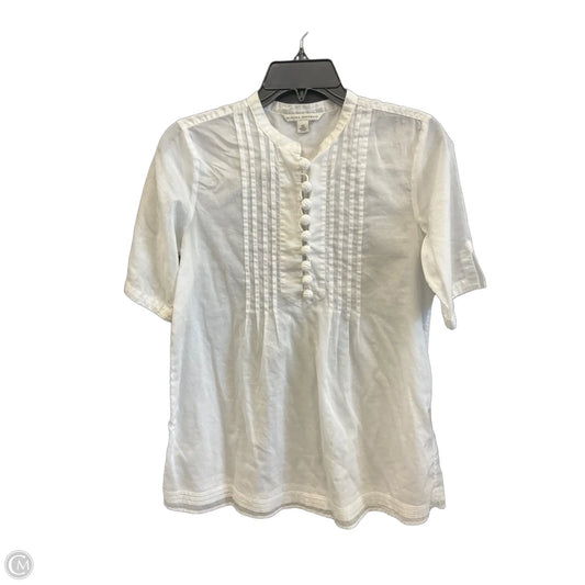 Top Short Sleeve By Banana Republic In White, Size: Xs