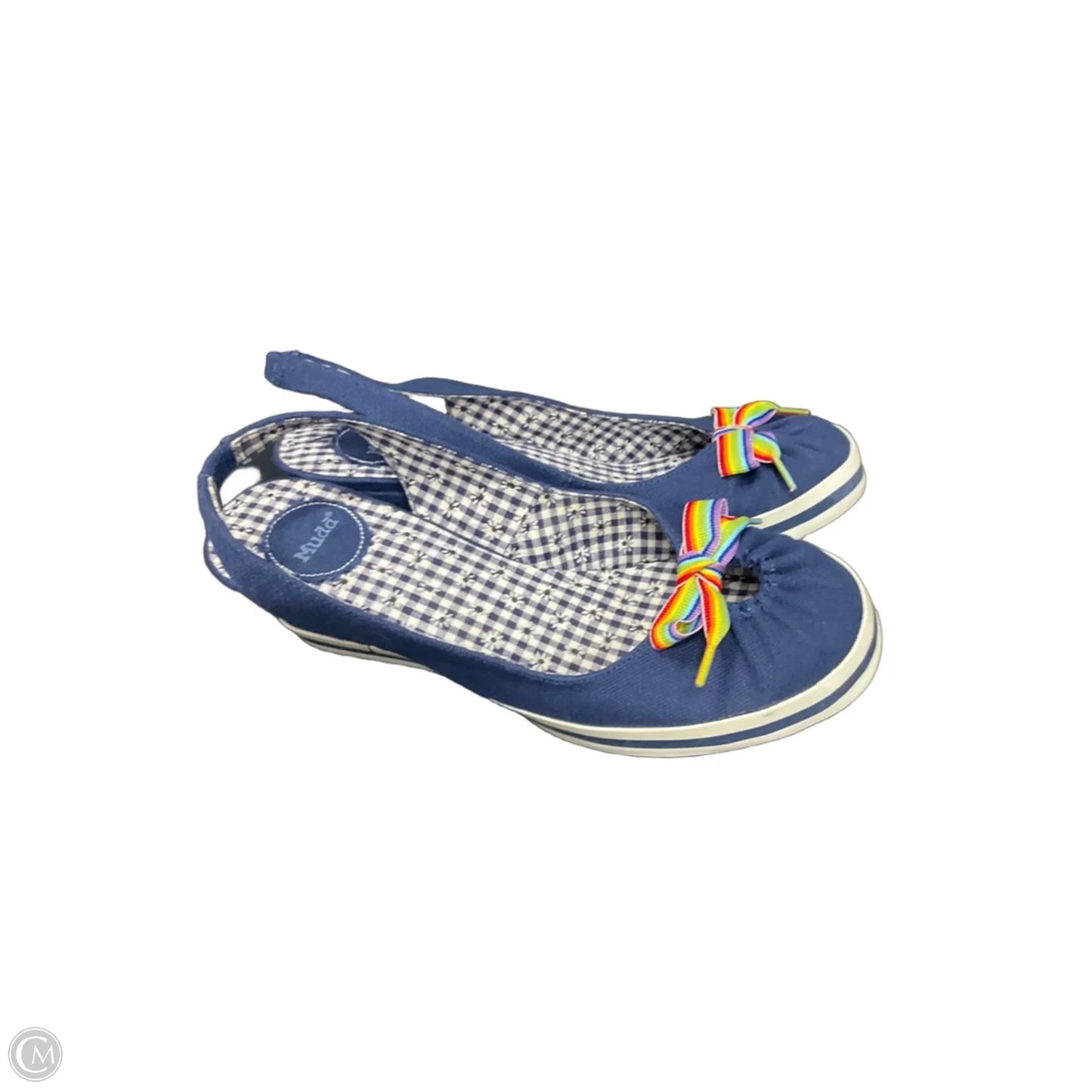Shoes Heels Wedge By Mudd In Blue, Size: 9