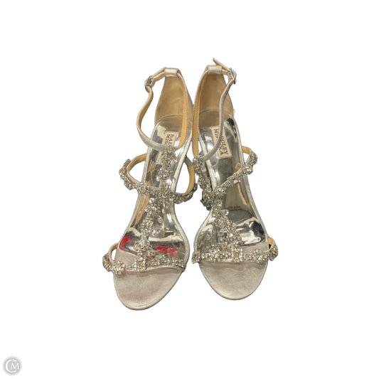 Shoes Heels Stiletto By Badgley Mischka In Silver, Size: 9.5
