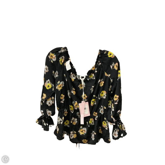Top Long Sleeve By Avec Les Filles In Black, Size: L