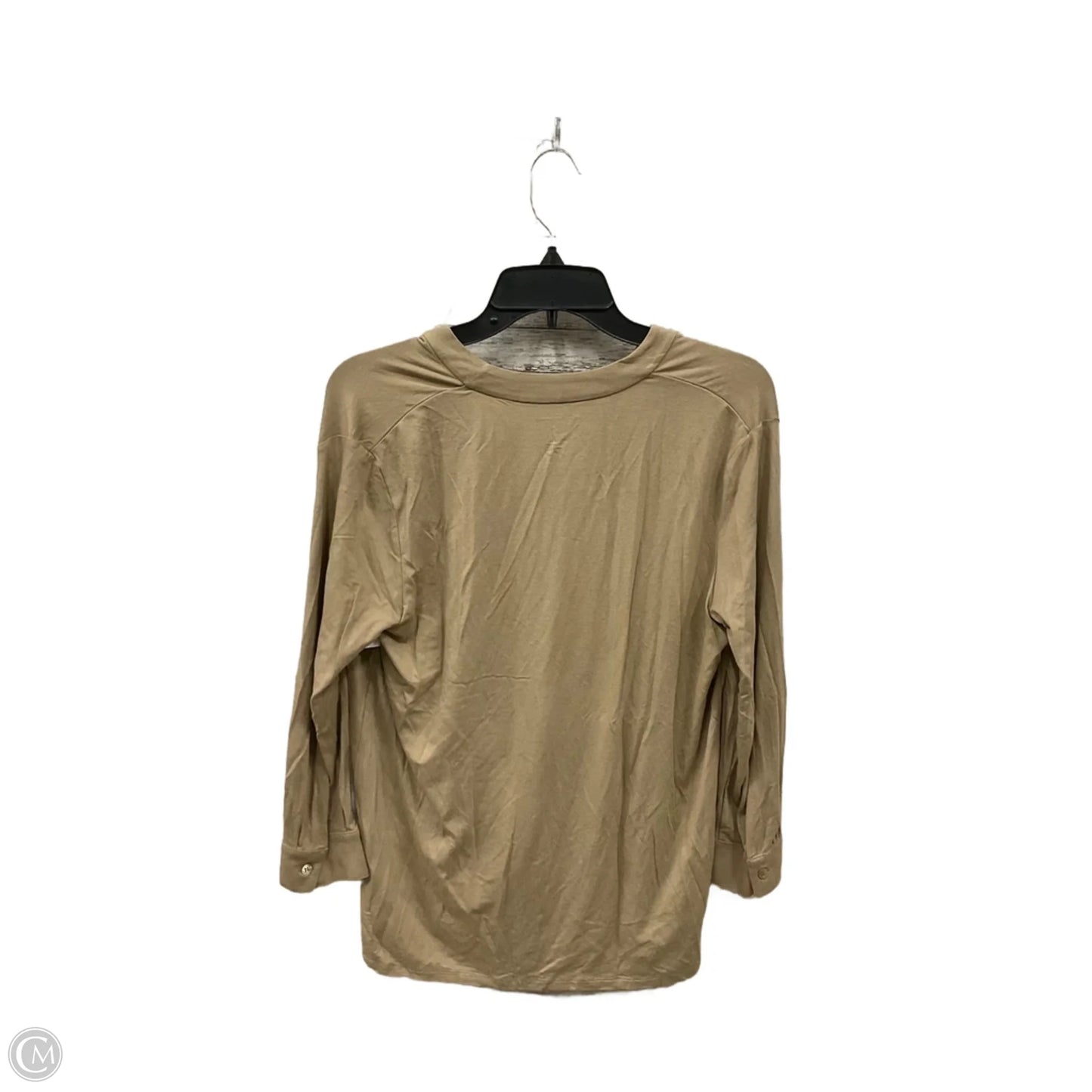Top Long Sleeve By Majestic Filatures In Brown, Size: L