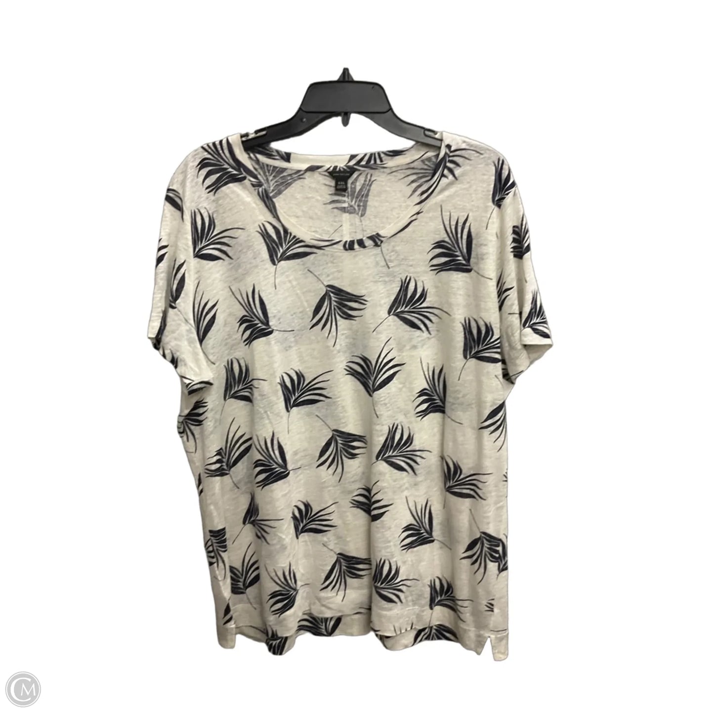 Top Short Sleeve By Ann Taylor In White, Size: Xxl