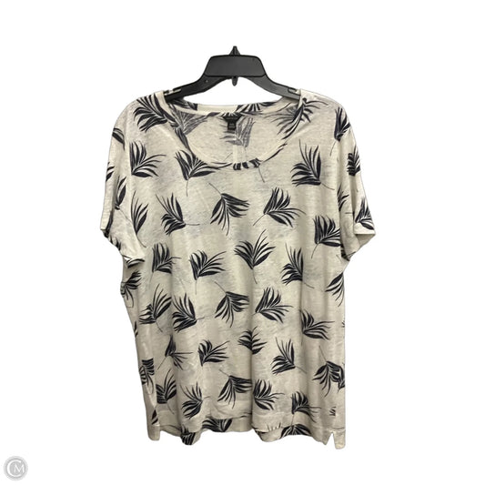 Top Short Sleeve By Ann Taylor In White, Size: Xxl