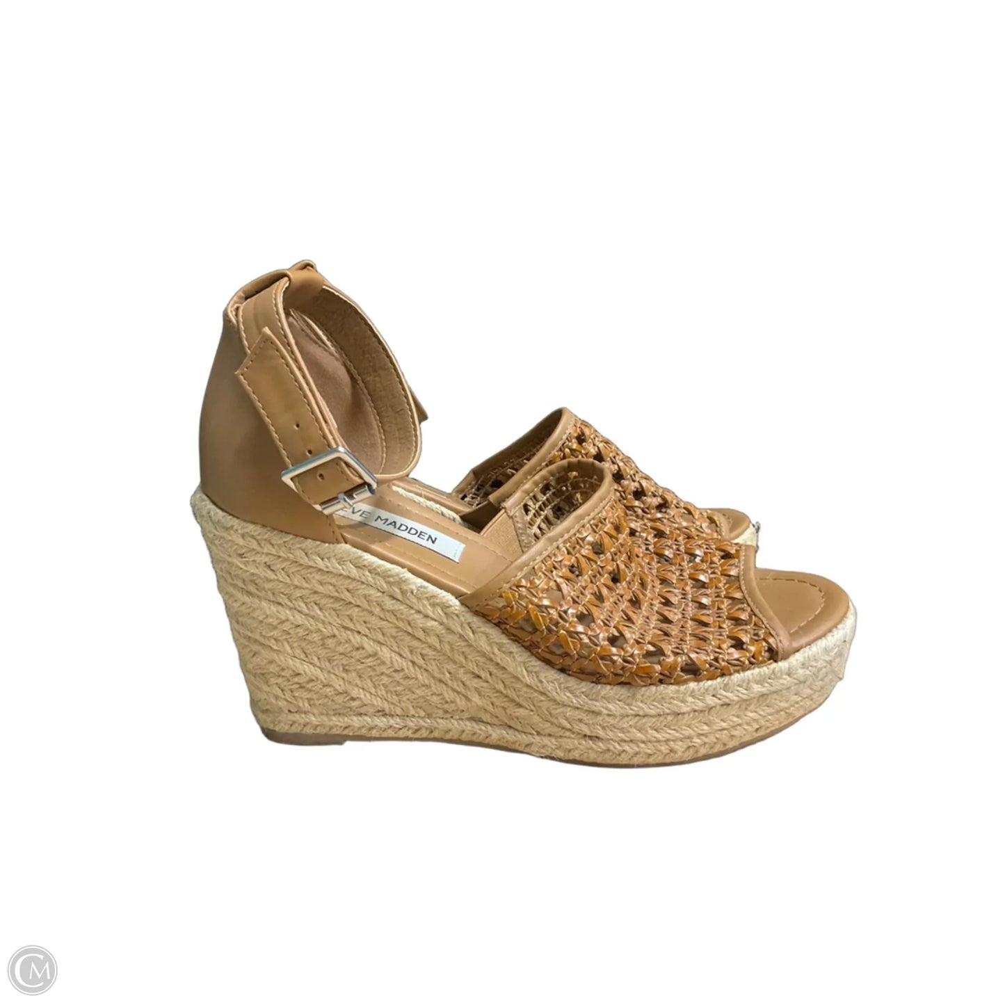 Sandals Heels Wedge By Steve Madden In Brown, Size: 7.5
