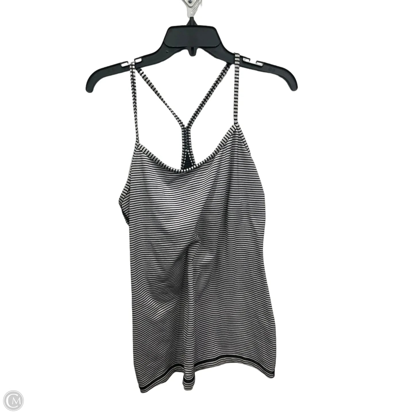 Athletic Tank Top By Lululemon In Striped Pattern, Size: L