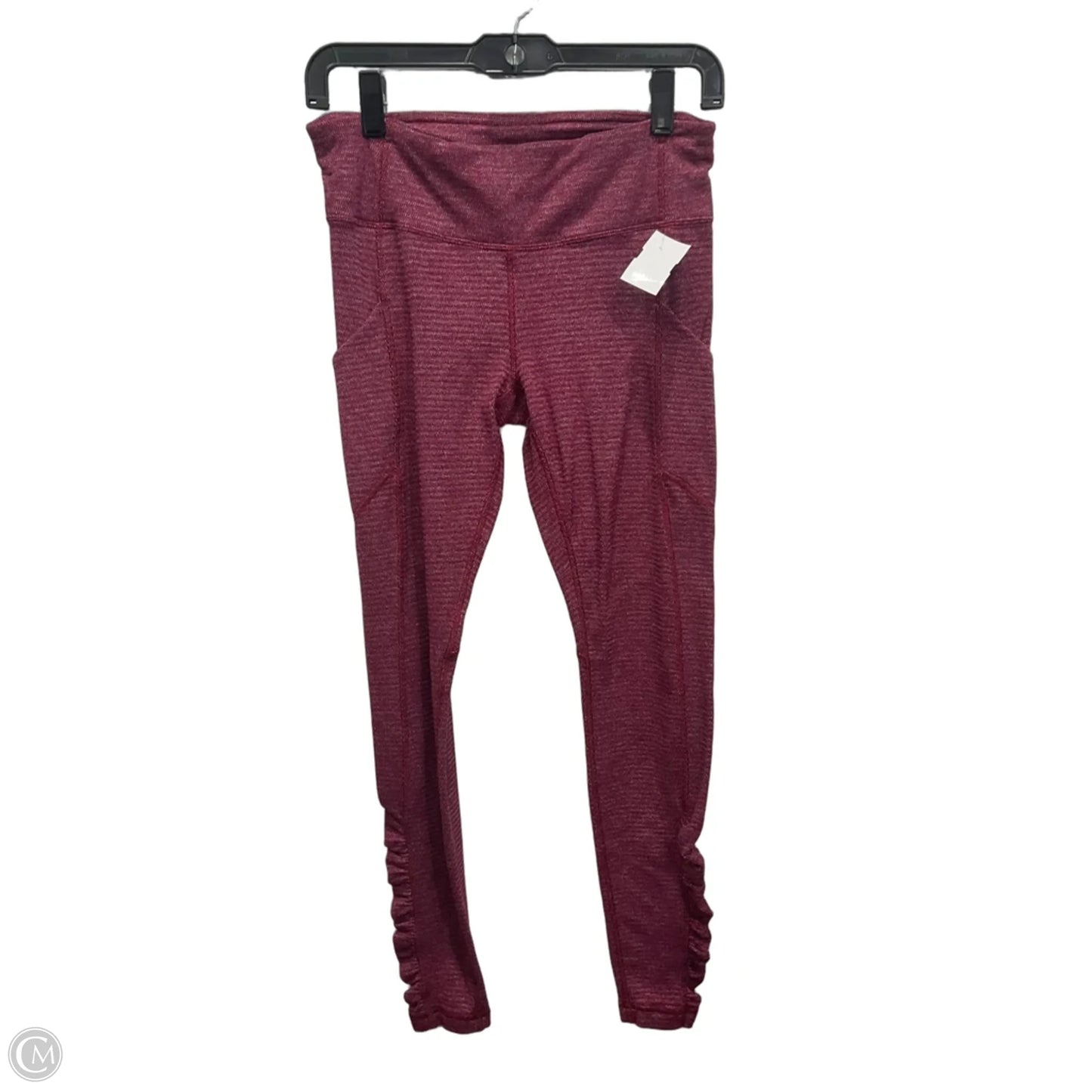 Athletic Leggings By Lululemon In Red, Size: M