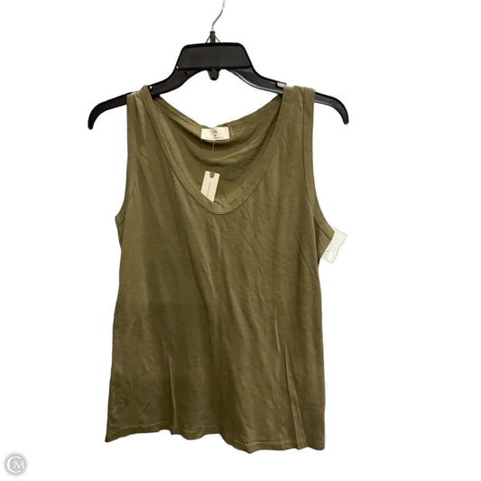Top Sleeveless By T.la In Green, Size: M