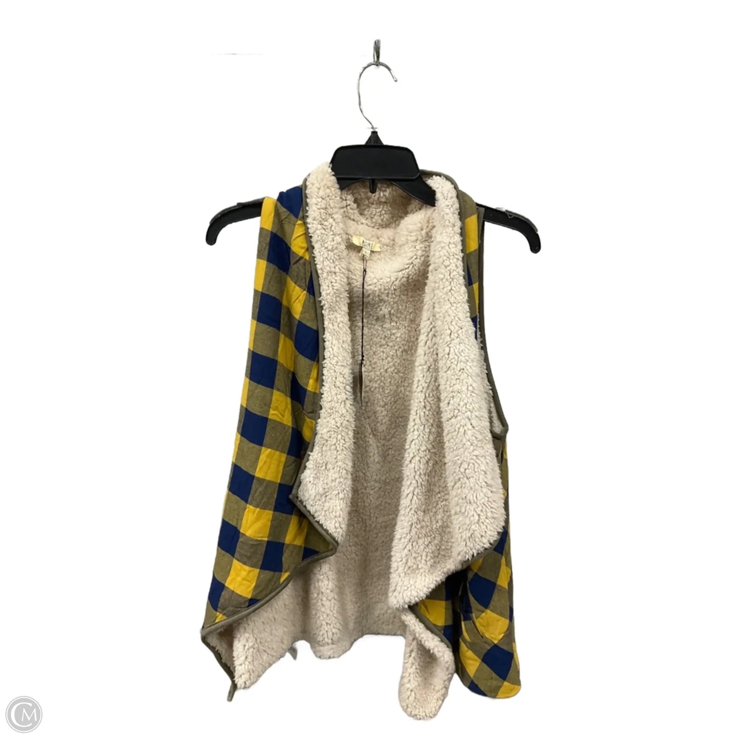 Vest Puffer & Quilted By Kori America In Yellow, Size: L