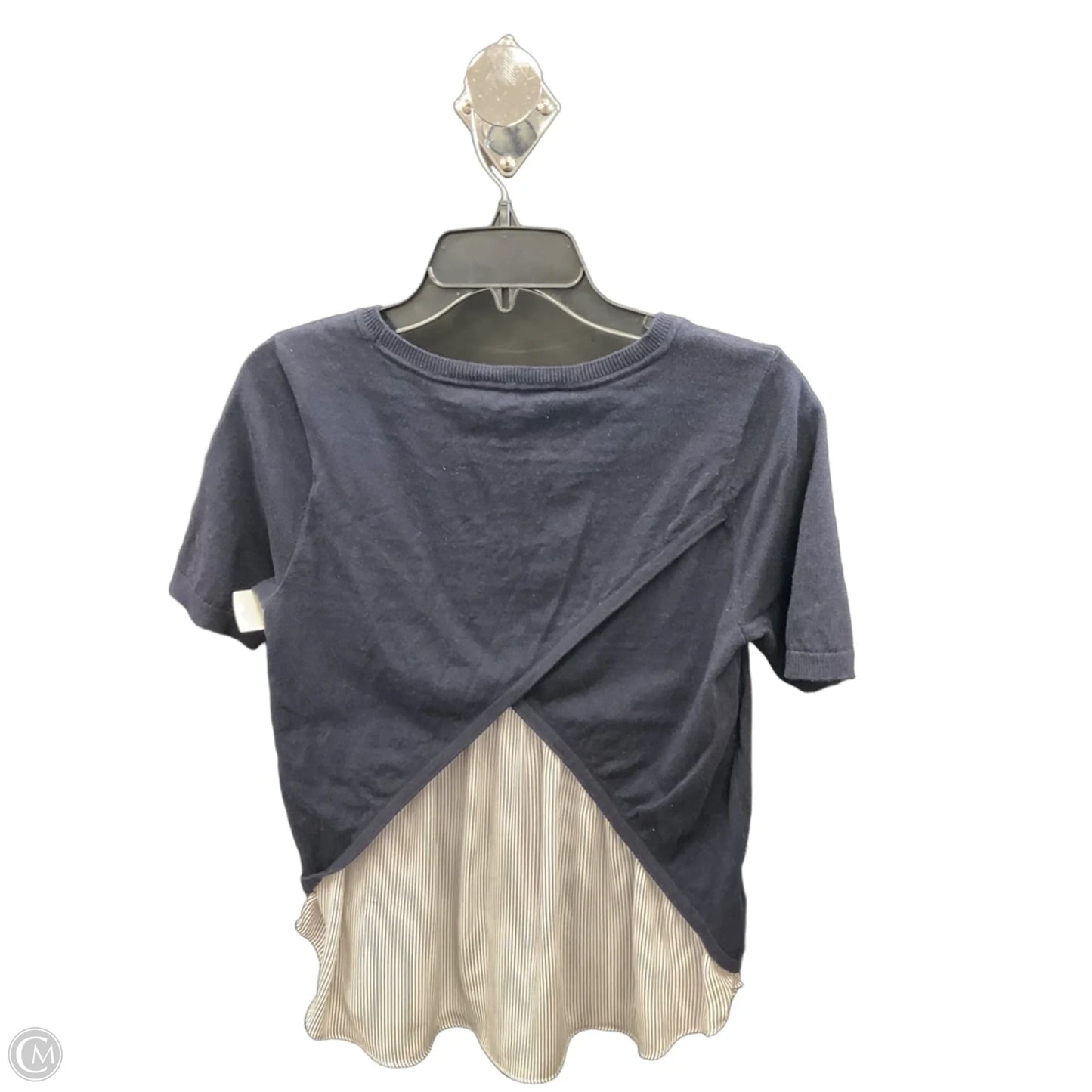 Top Short Sleeve By Loft In Navy, Size: Xs