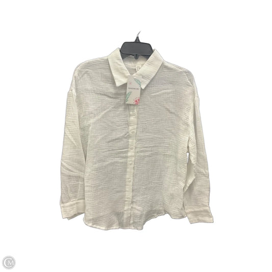 Blouse Long Sleeve By Clothes Mentor In White, Size: Xs