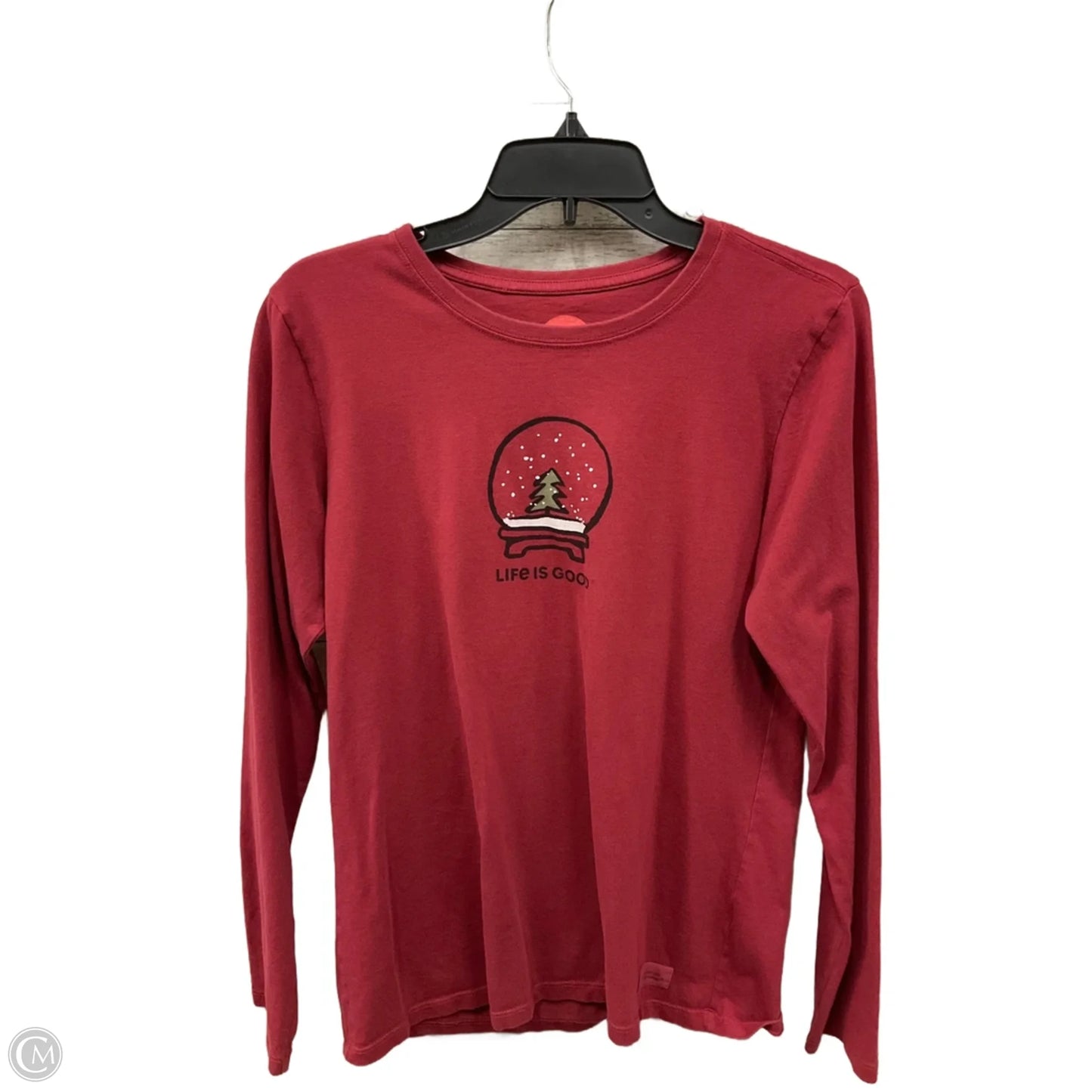 Top Long Sleeve Basic By Life Is Good In Red, Size: M