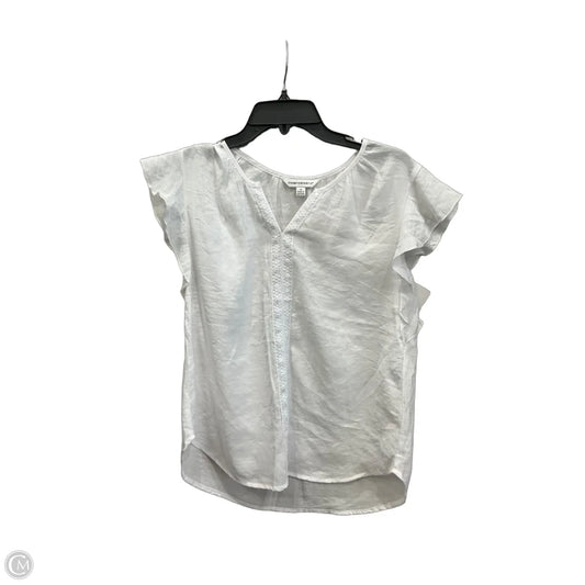 Top Short Sleeve By Counterparts In White, Size: M