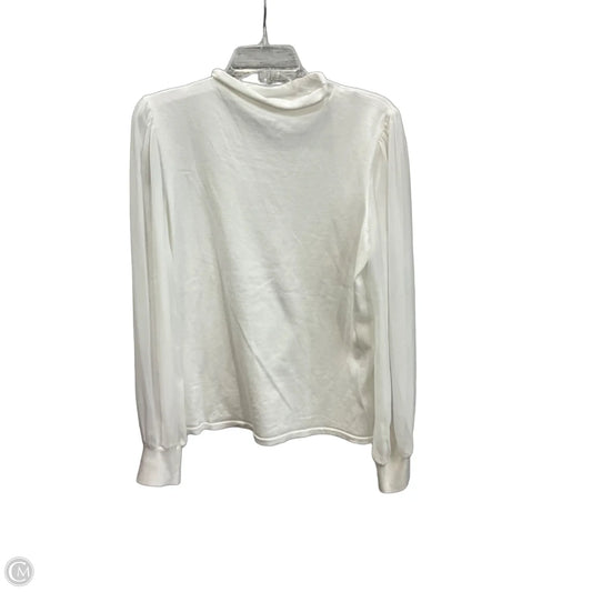 Top Long Sleeve By Adrianna Papell In White, Size: L