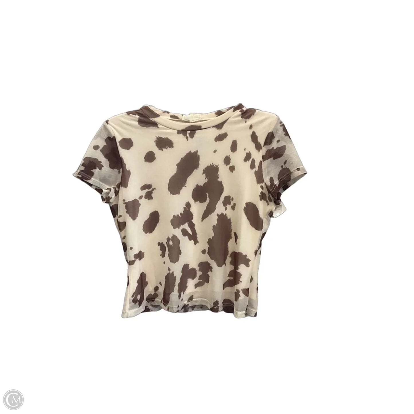 Top Short Sleeve By See You Monday In Cream, Size: Xl