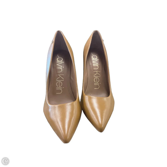 Shoes Heels Platform By Calvin Klein In Brown, Size: 8.5