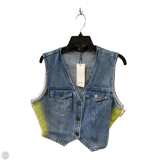 Vest Other By Akira In Blue Denim, Size: Xl