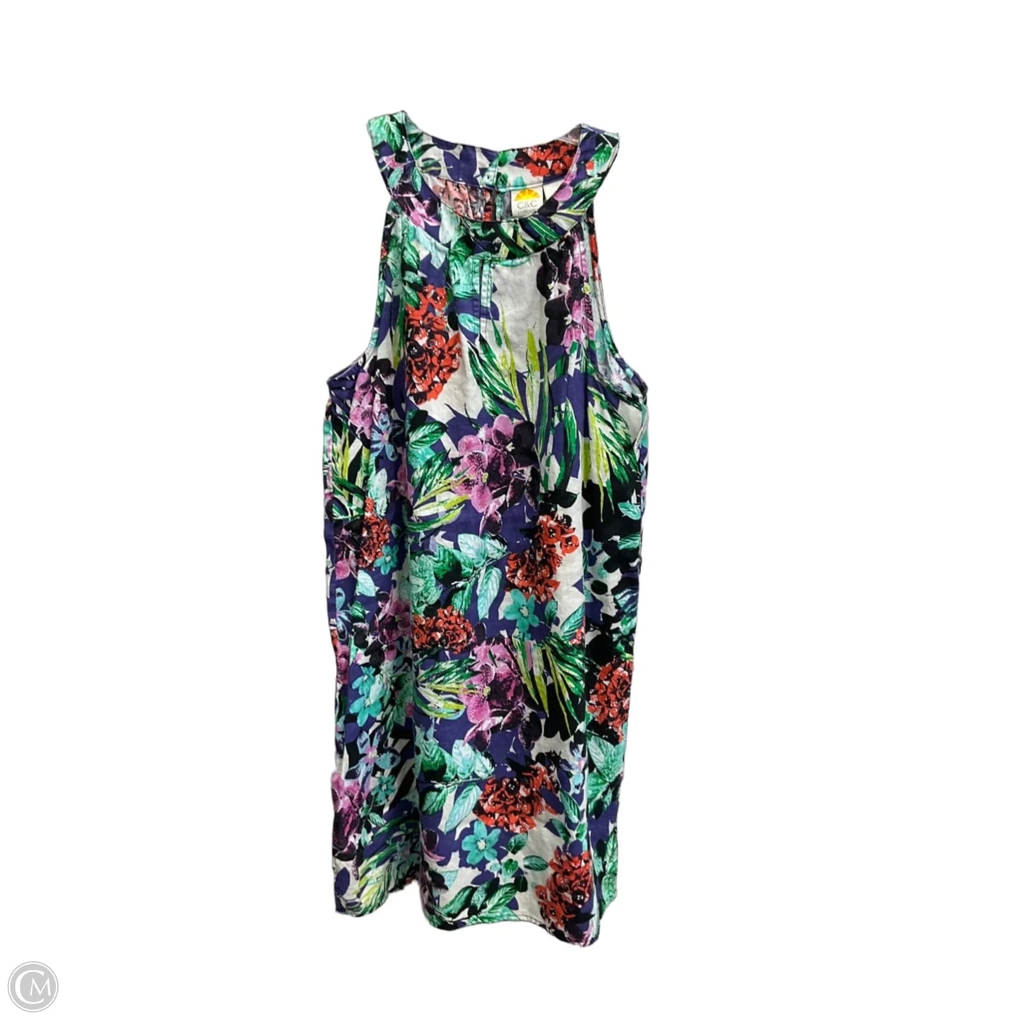 Dress Casual Midi By C And C In Floral Print, Size: M