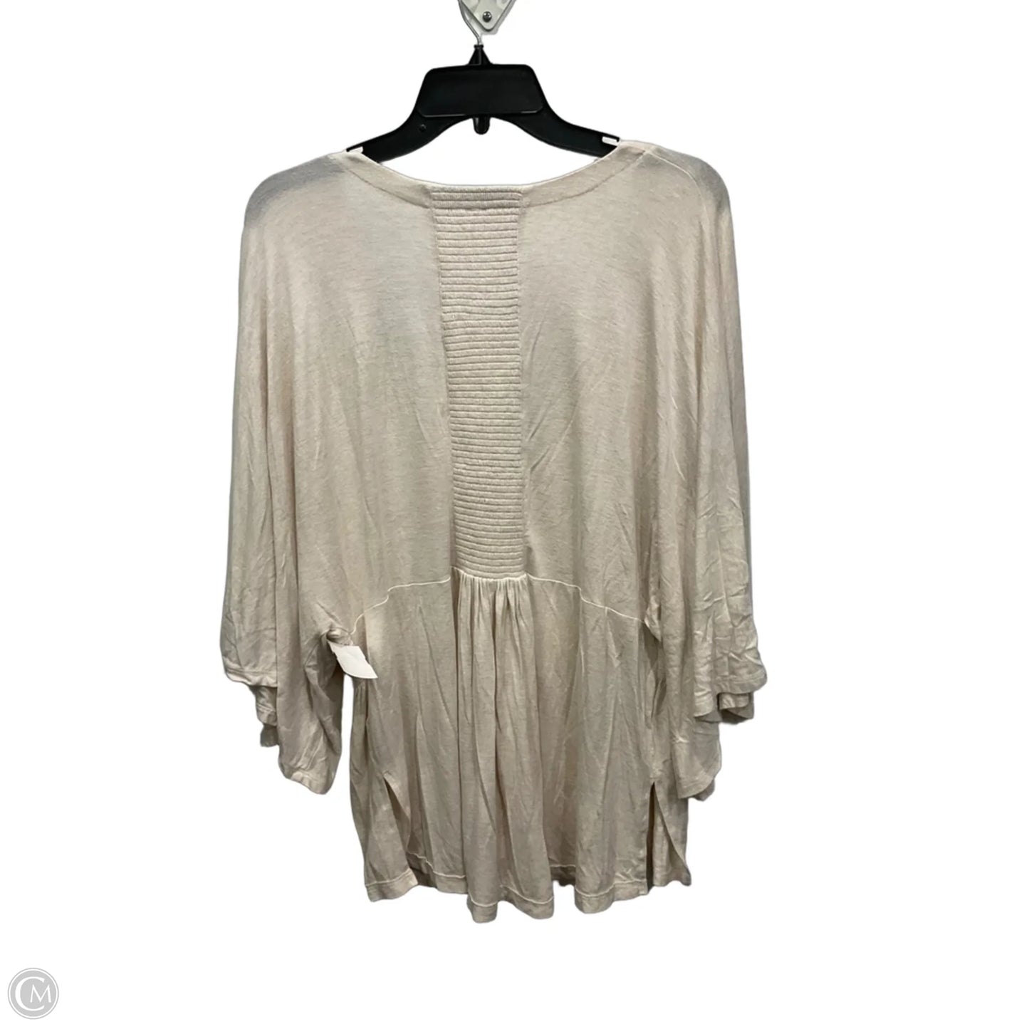 Top 3/4 Sleeve By Free People In Cream, Size: L