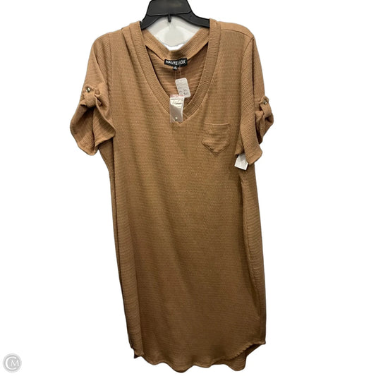 Dress Casual Midi By Clothes Mentor In Brown, Size: 3x