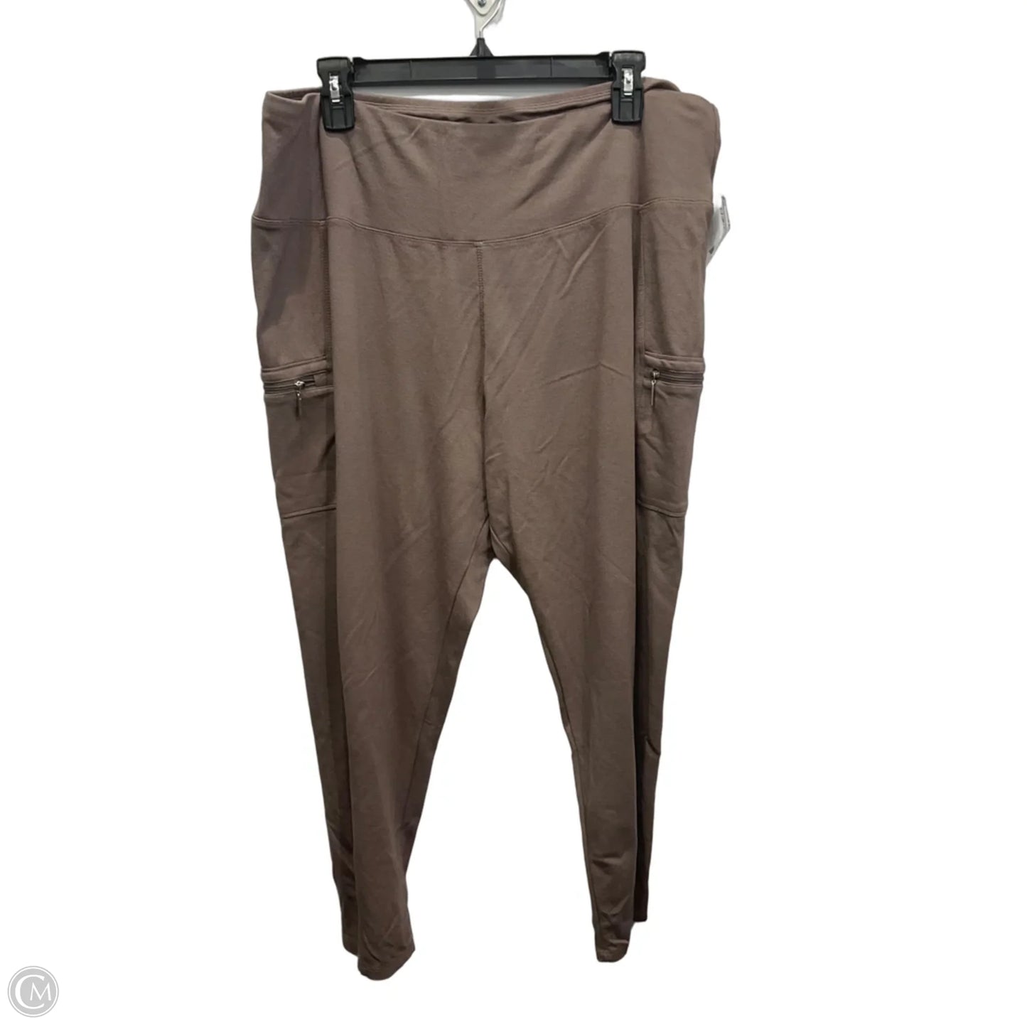 Athletic Pants By Tahari In Brown, Size: 3x