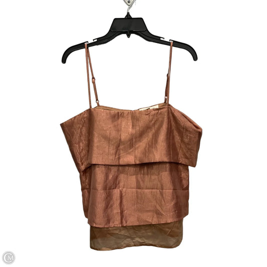 Top Sleeveless By Blue Tassel In Gold, Size: M