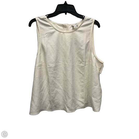 Top Short Sleeve By Chicos In White, Size: Xl