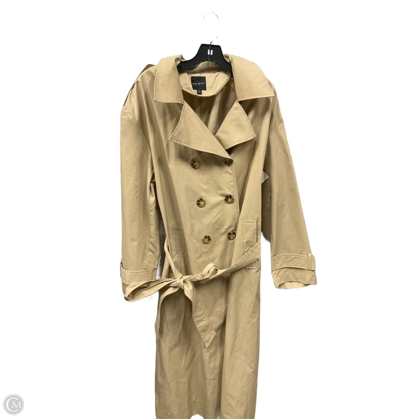 Coat Trench Coat By Lane Bryant In Tan, Size: 18