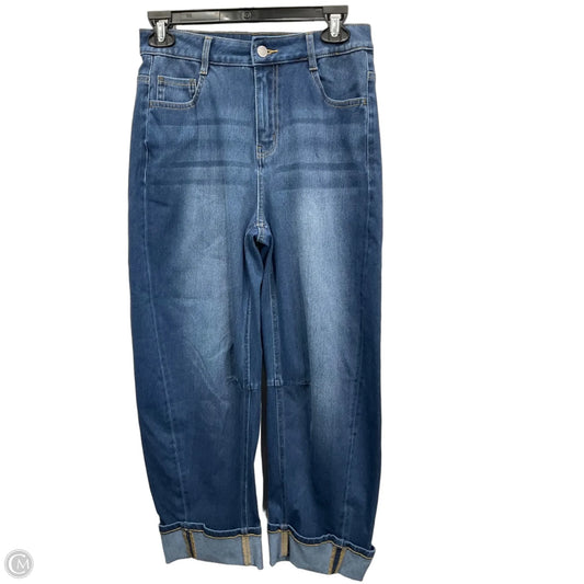 Jeans Wide Leg By Halara In Blue Denim, Size: Xs