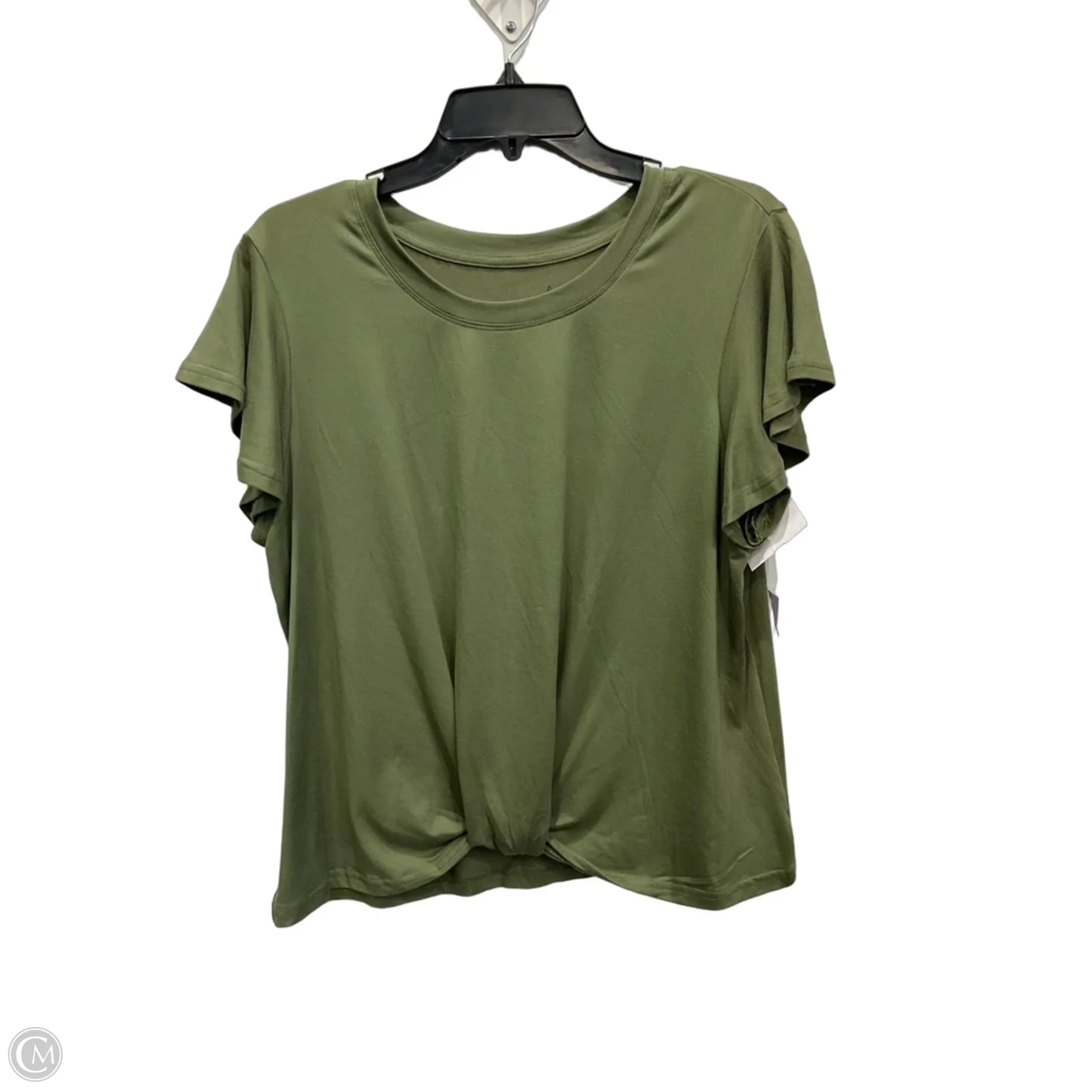 Top Short Sleeve Basic By Just Be In Green, Size: 1x