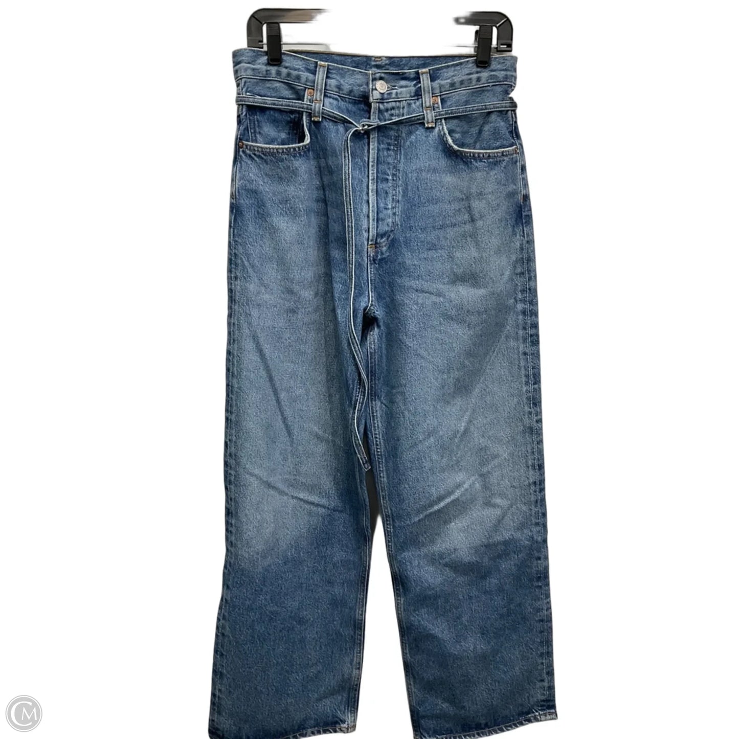 Jeans Wide Leg By Agolde In Blue Denim, Size: 0
