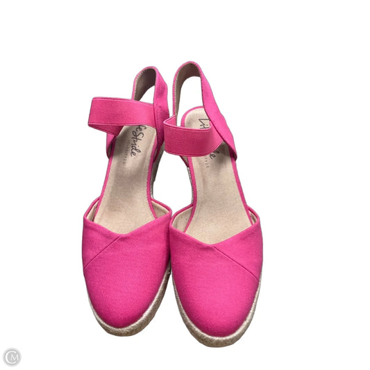 Shoes Heels Wedge By Life Stride In Pink, Size: 9.5