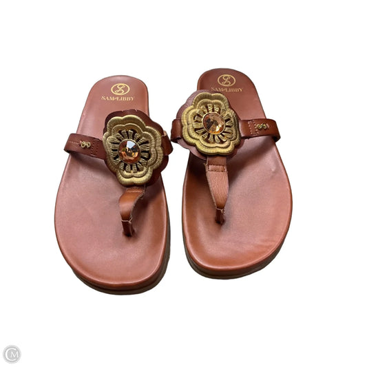 Sandals Flats By Sam And Libby In Brown, Size: 9