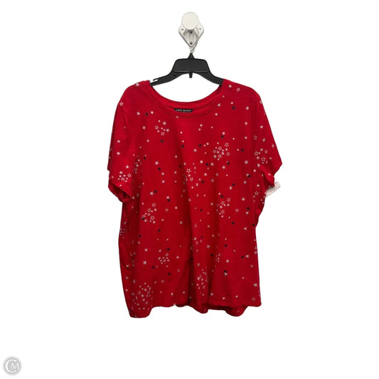 Top Short Sleeve Basic By Lane Bryant In Red, Size: 3x