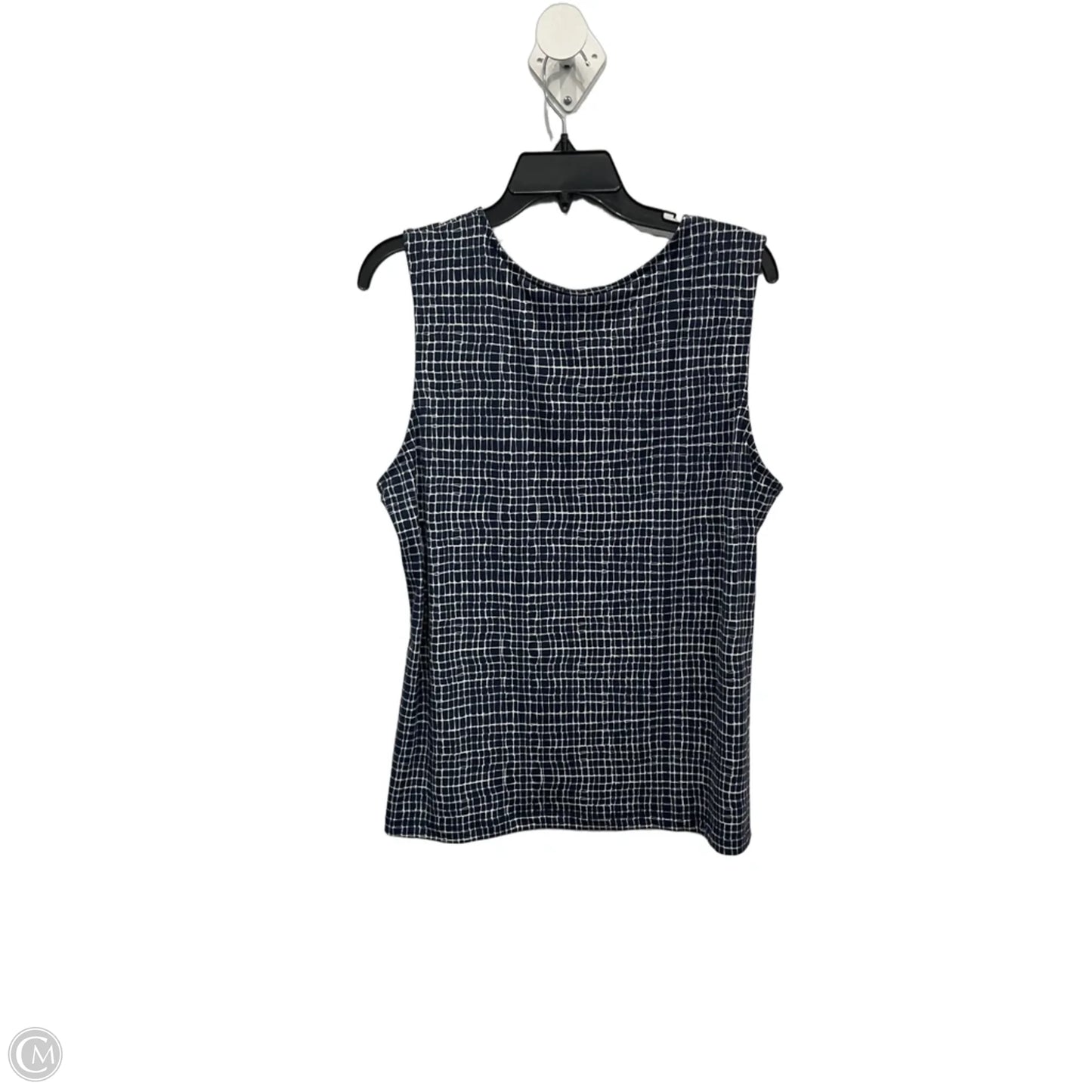 Top Sleeveless By Tahari In Navy, Size: Xl