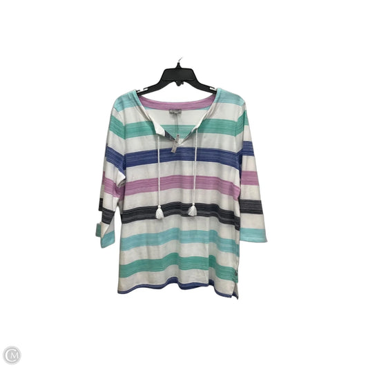 Top 3/4 Sleeve By Talbots In White, Size: Xlp