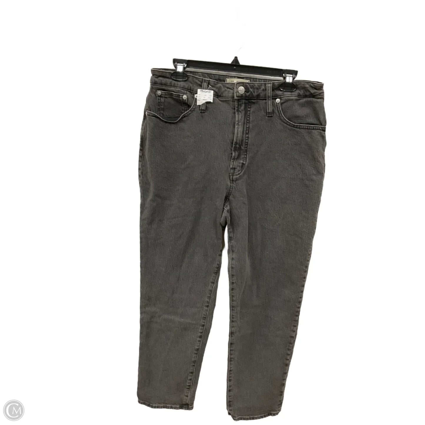 Jeans Straight By Madewell In Black Denim, Size: 12