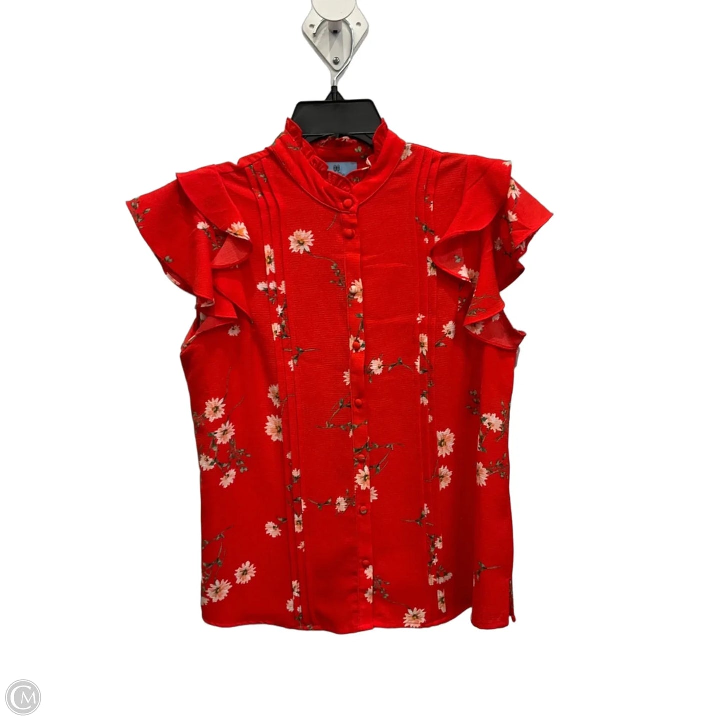Top Short Sleeve By Cece In Orange, Size: S