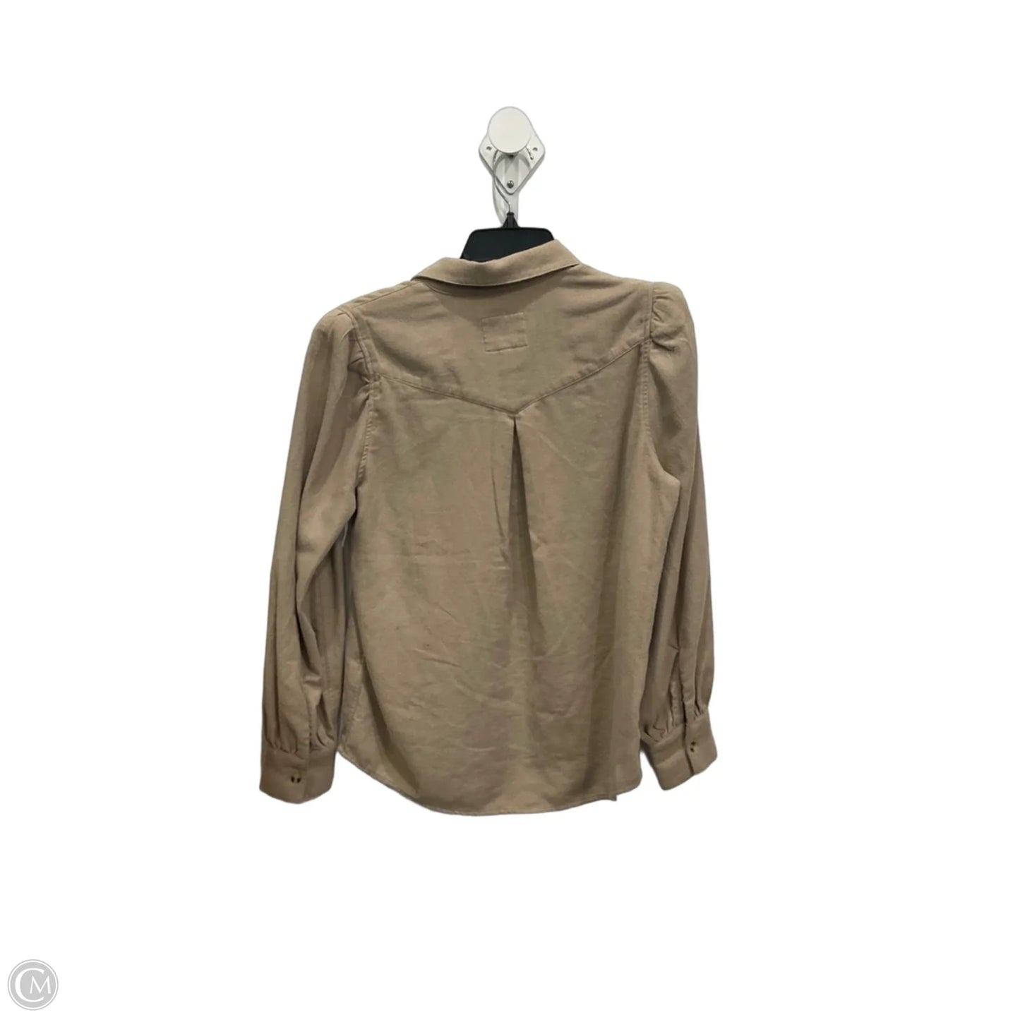 Blouse Long Sleeve By Rails In Tan, Size: S