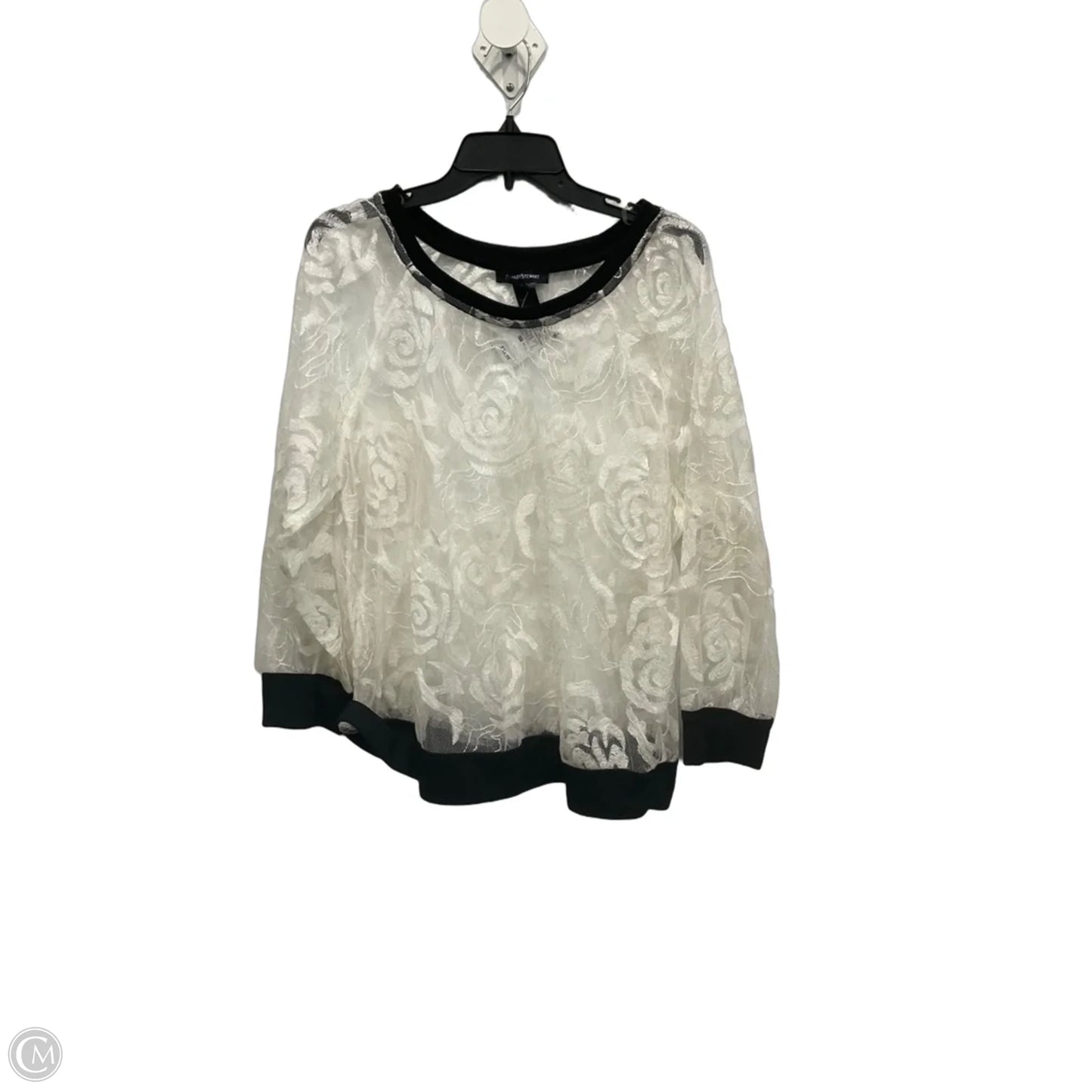Top Long Sleeve By Ashley Stewart In White, Size: Xl