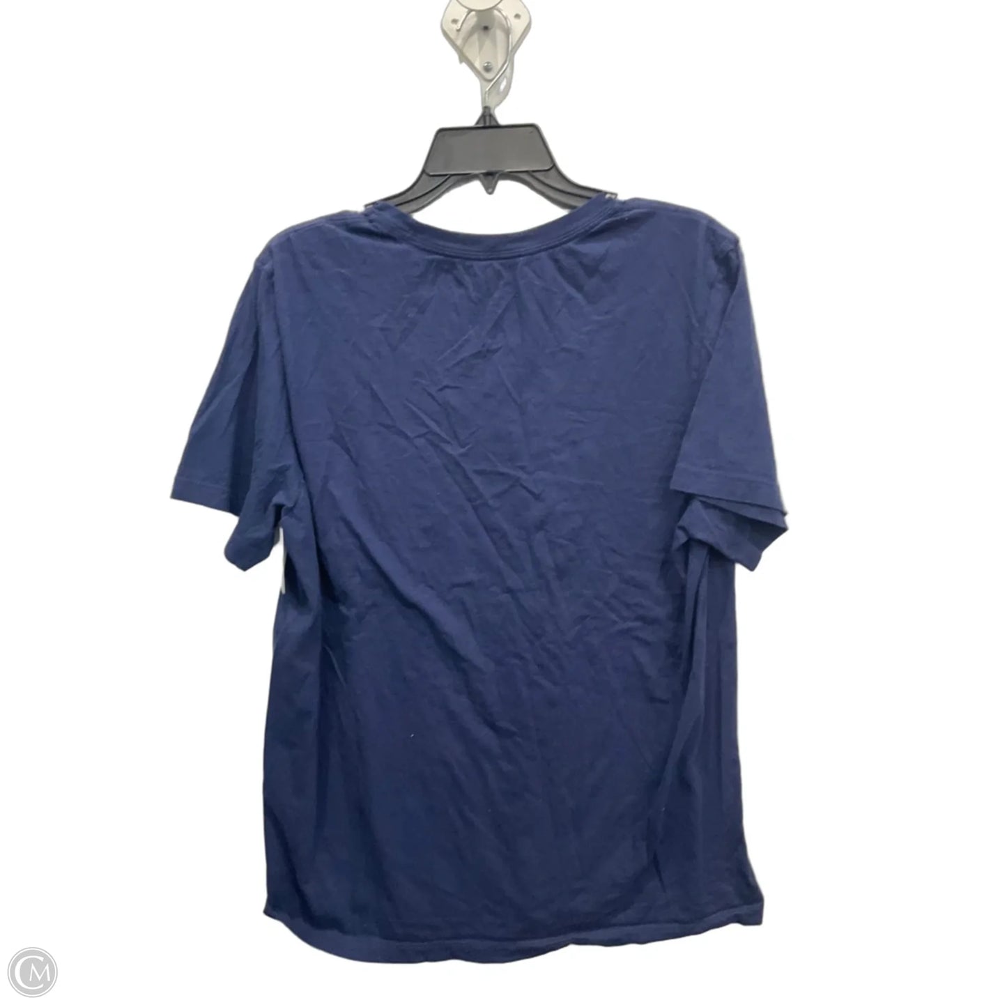 Athletic Top Short Sleeve By Nike Apparel In Navy, Size: L