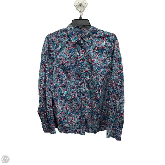 Blouse Long Sleeve By Talbots In Floral Print, Size: M