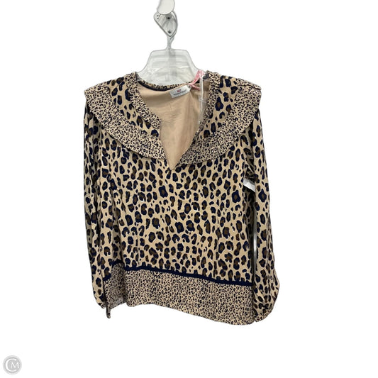 Top Long Sleeve By Vineyard Vines In Animal Print, Size: M