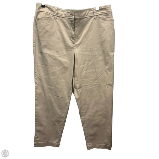 Pants Cropped By Talbots In Tan, Size: 12