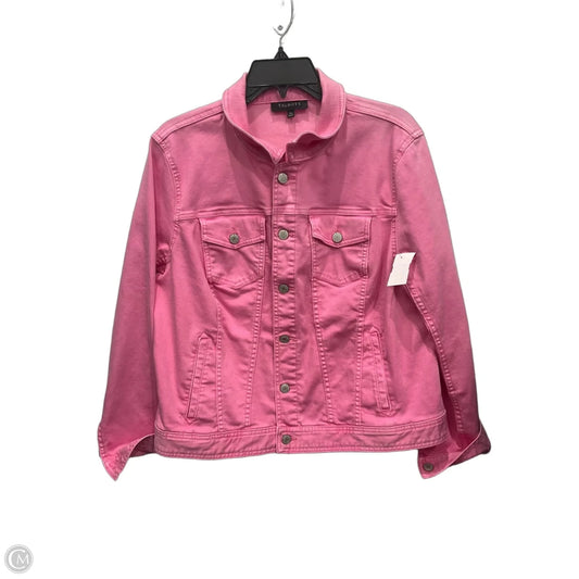 Jacket Denim By Talbots In Pink, Size: Xl